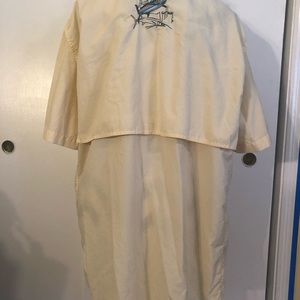 Guy Harvey Yellow Embroidered Back Vented Shirt